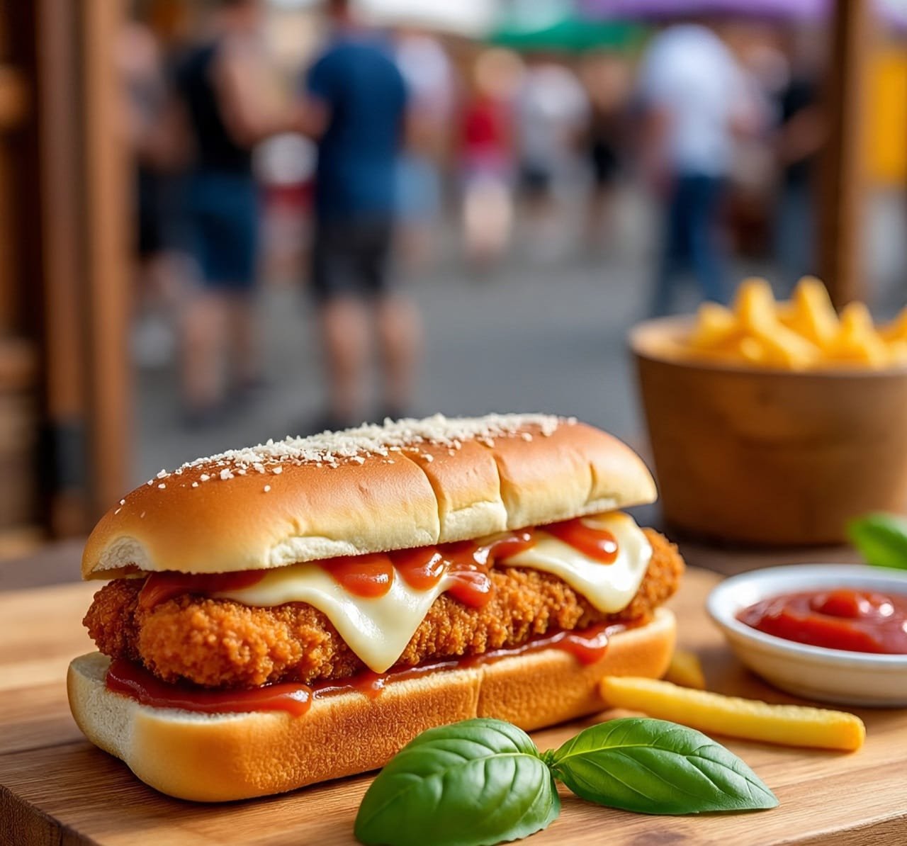 Chicken Parmigiana Hotdog